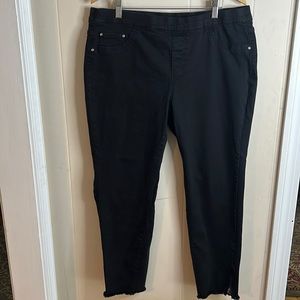 Charlie B Flat Front Cropped Black Jeans